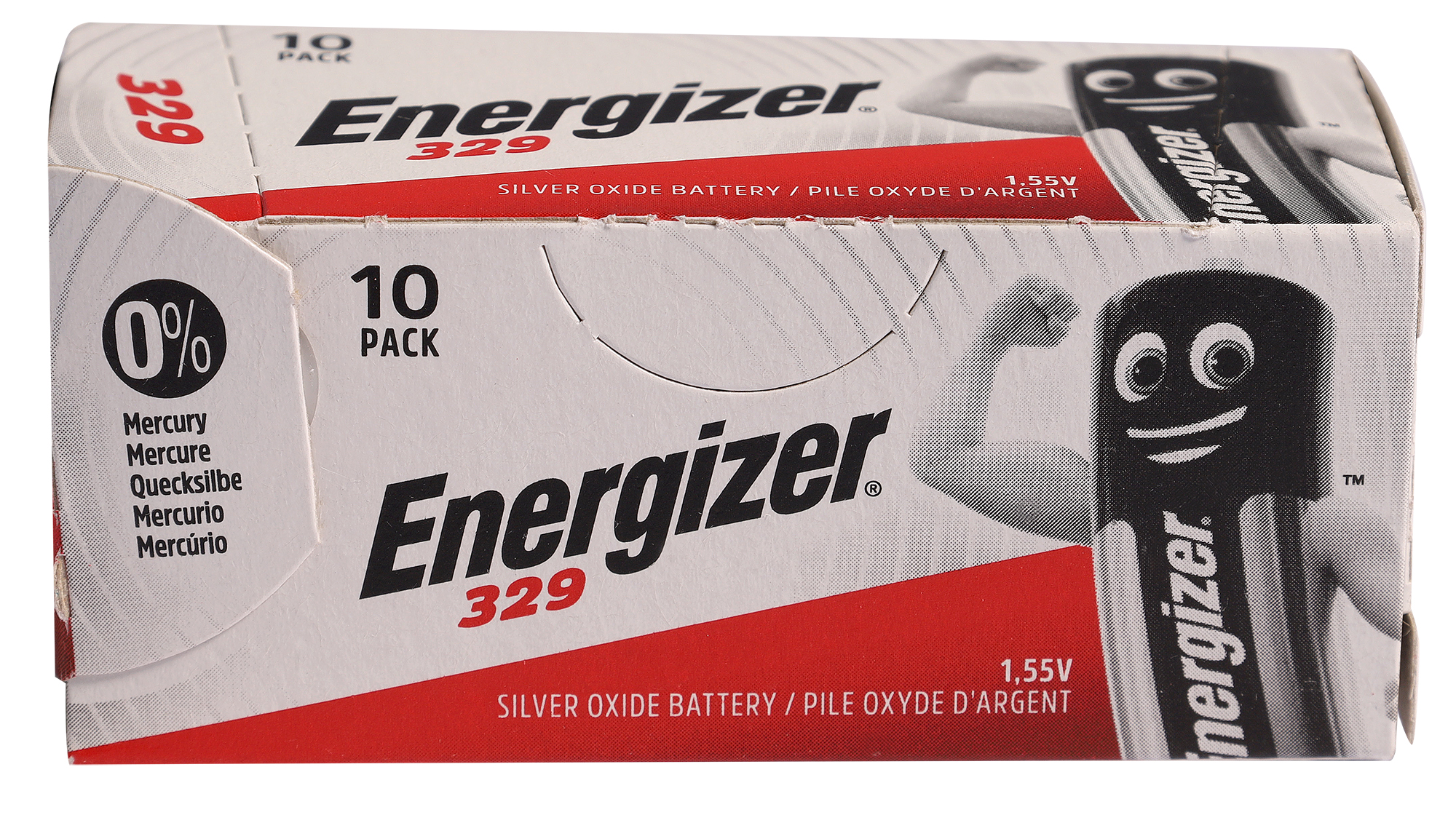 Energizer 329 Knopfzellen (10er-Pack) – 0% Quecksilber, 1,55V Silberoxid-Batterien