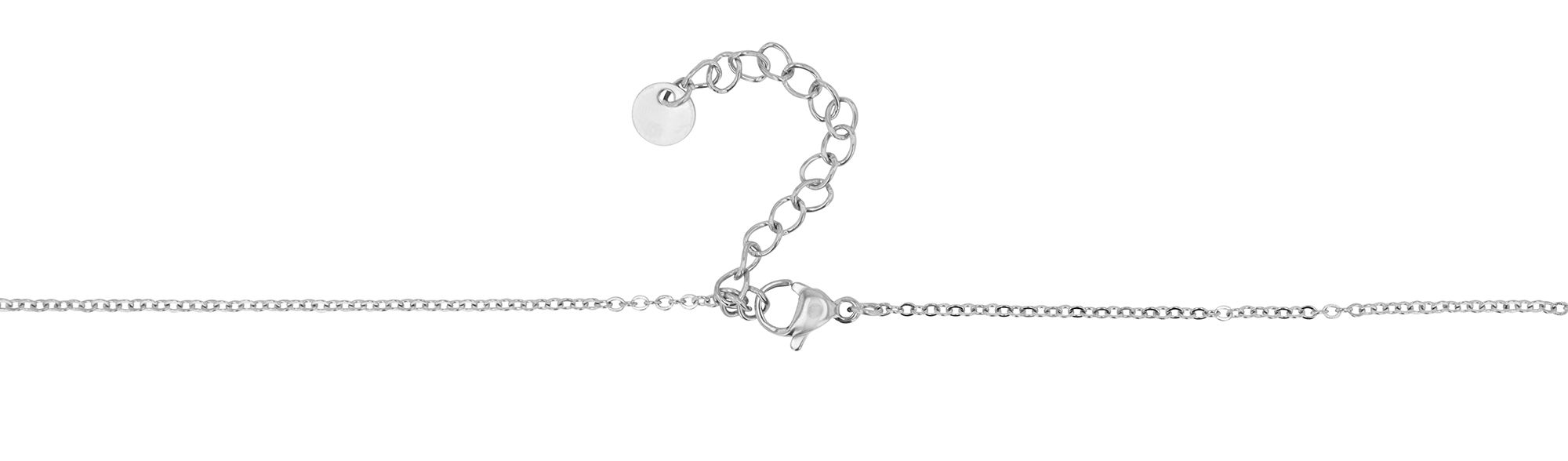 "Junia" Edelstahl Kette mit Anhänger - Lebensbaum, 43 + 5 cm, silberfarben