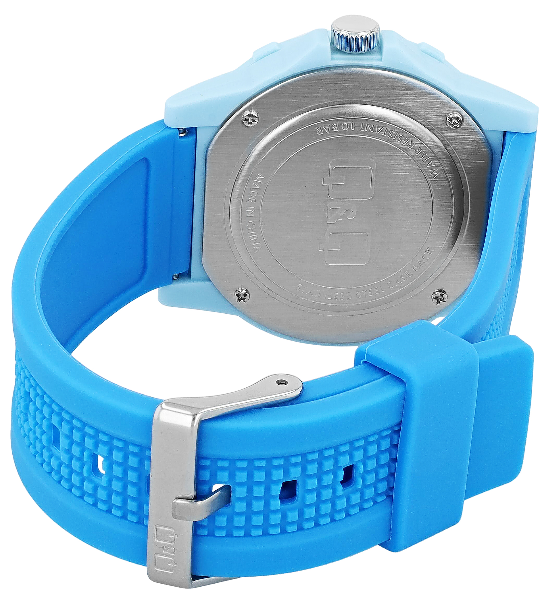 Q&Q Herrenuhr mit Silikonarmband, 10 BAR