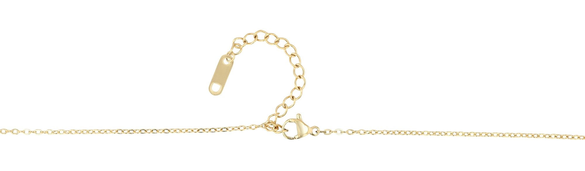 Akzent Kette mit Herzanhänger, "Lorelei", Edelstahl, goldfarben
