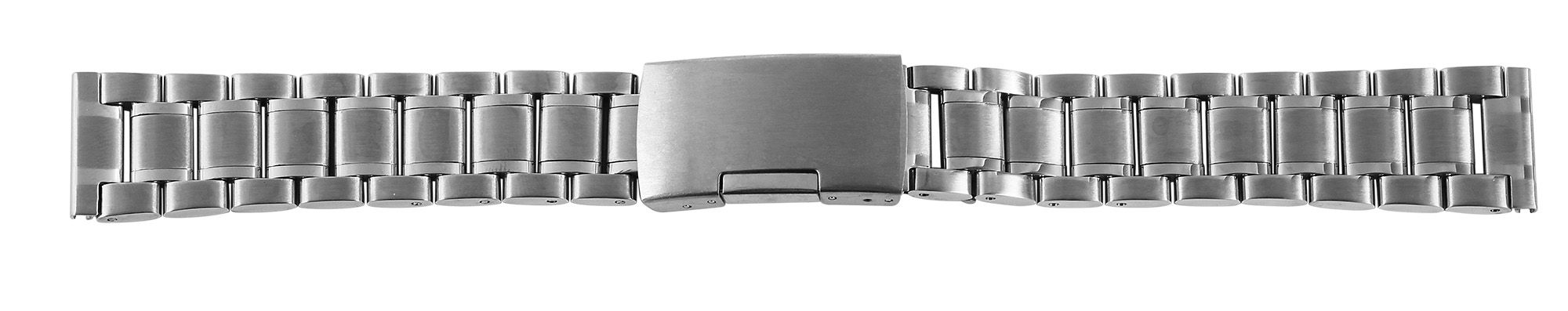 Edelstahl-Uhrenarmband, silberfarben, 20 mm