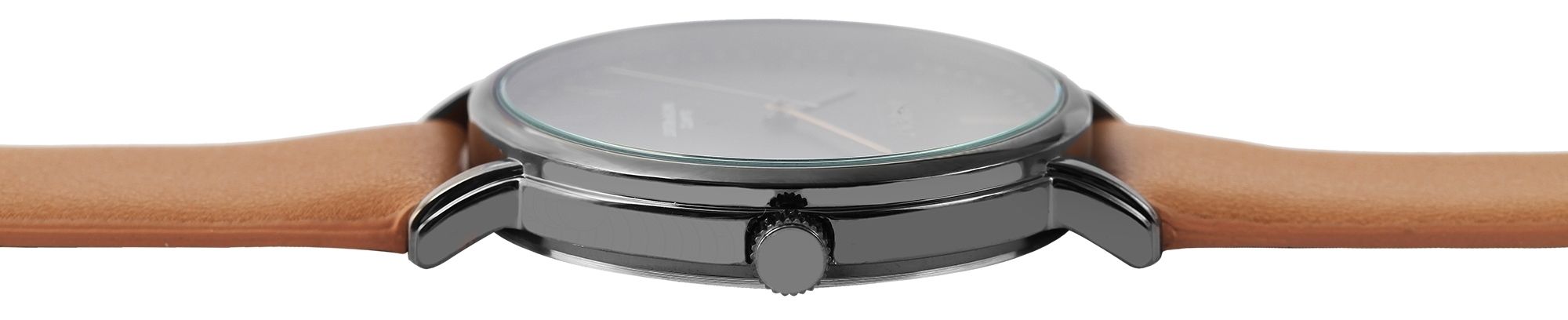 Akzent Exclusive Herrenarmbanduhr mit Lederimitationsarmband