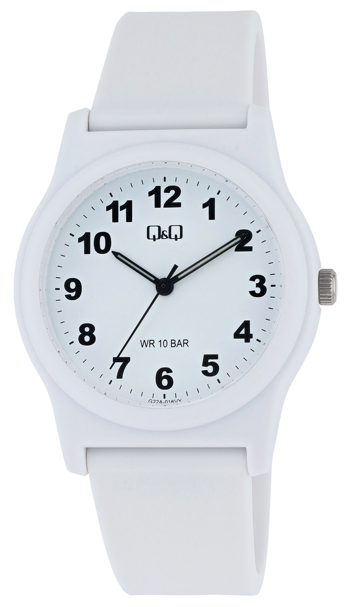Q&Q Uhr für Damen, Herren & Jugendliche, Ø 38 mm, weiß