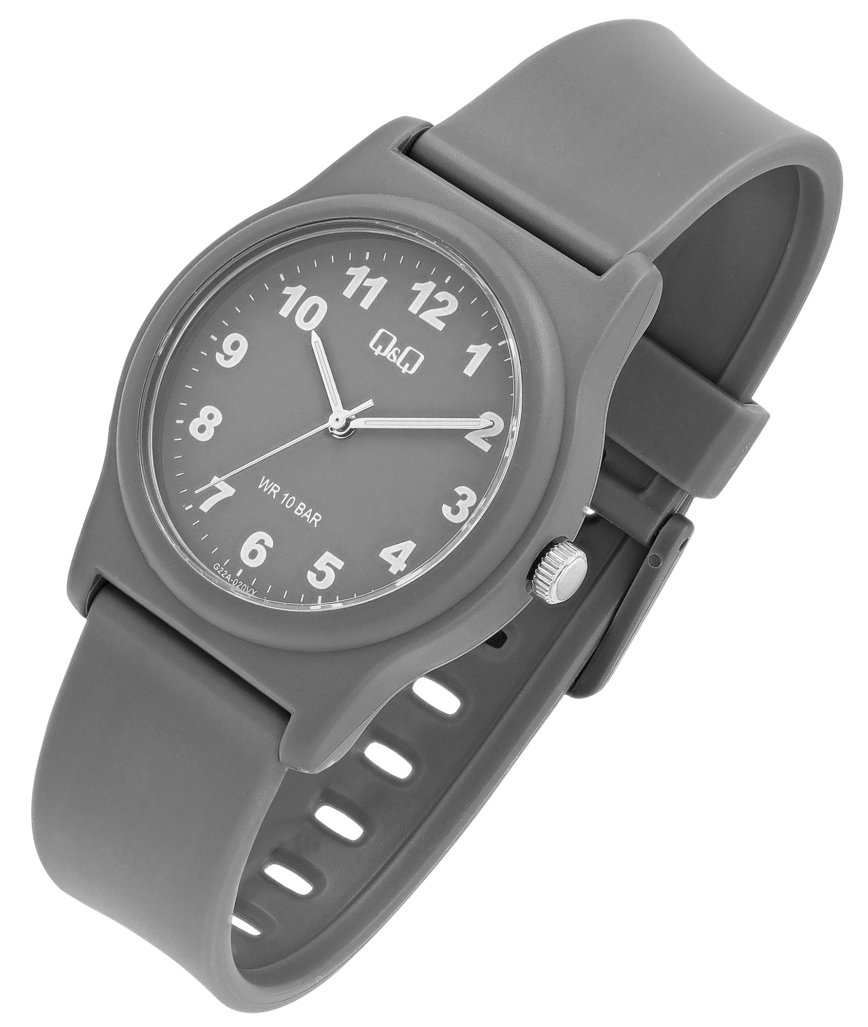 Q&Q Uhr für Damen, Herren & Jugendliche, Ø 38 mm, grau