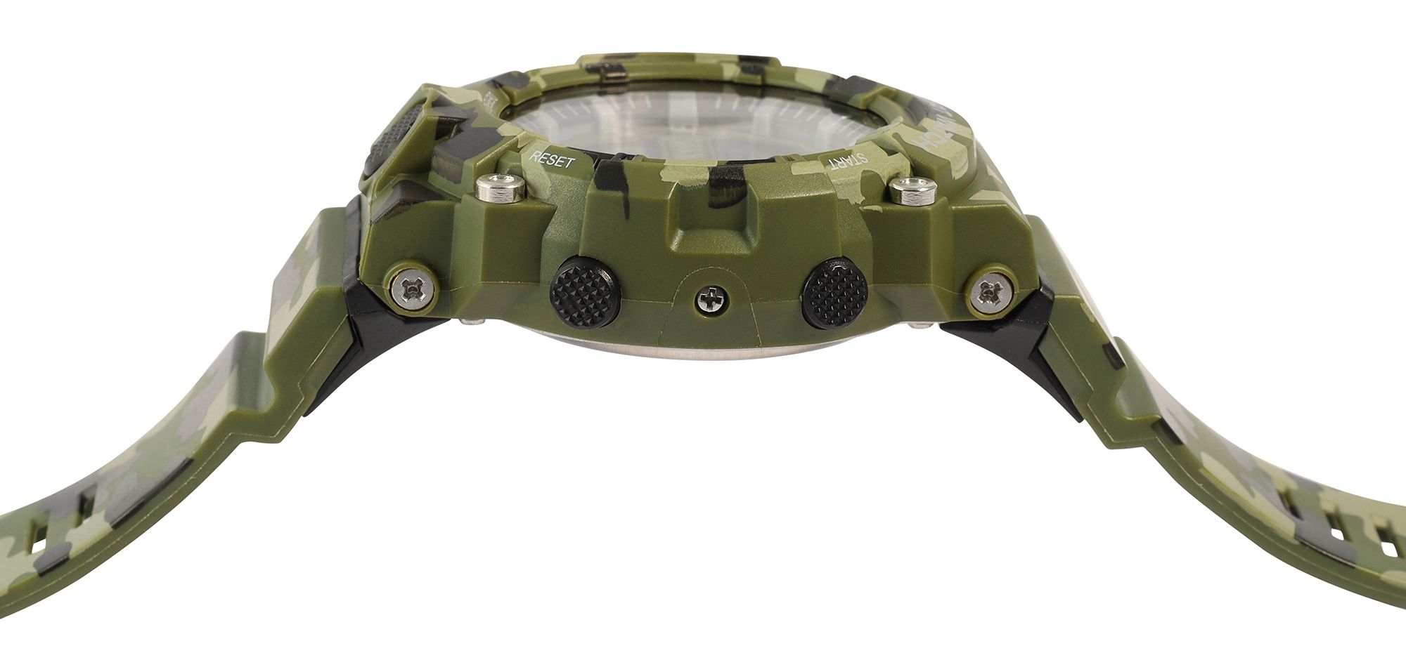 Xinjia Herrenuhr mit TPU-Band, Camouflage grün
