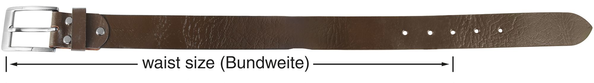 Leonardo Verrelli Echt Leder Gürtel, kürzbar, dunkelbraun, 100 cm