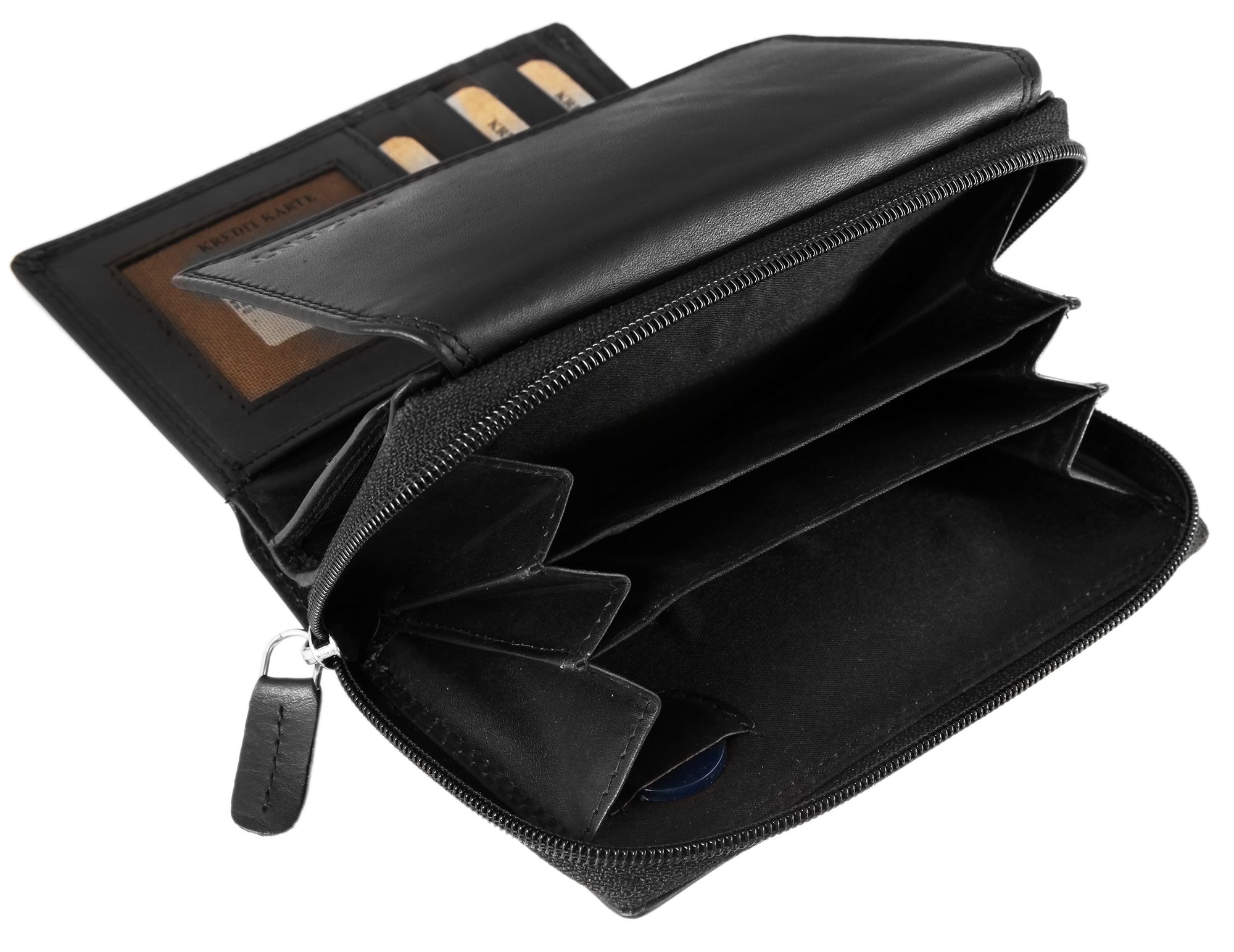 Akzent Damengeldbörse aus Echt Leder, RFID