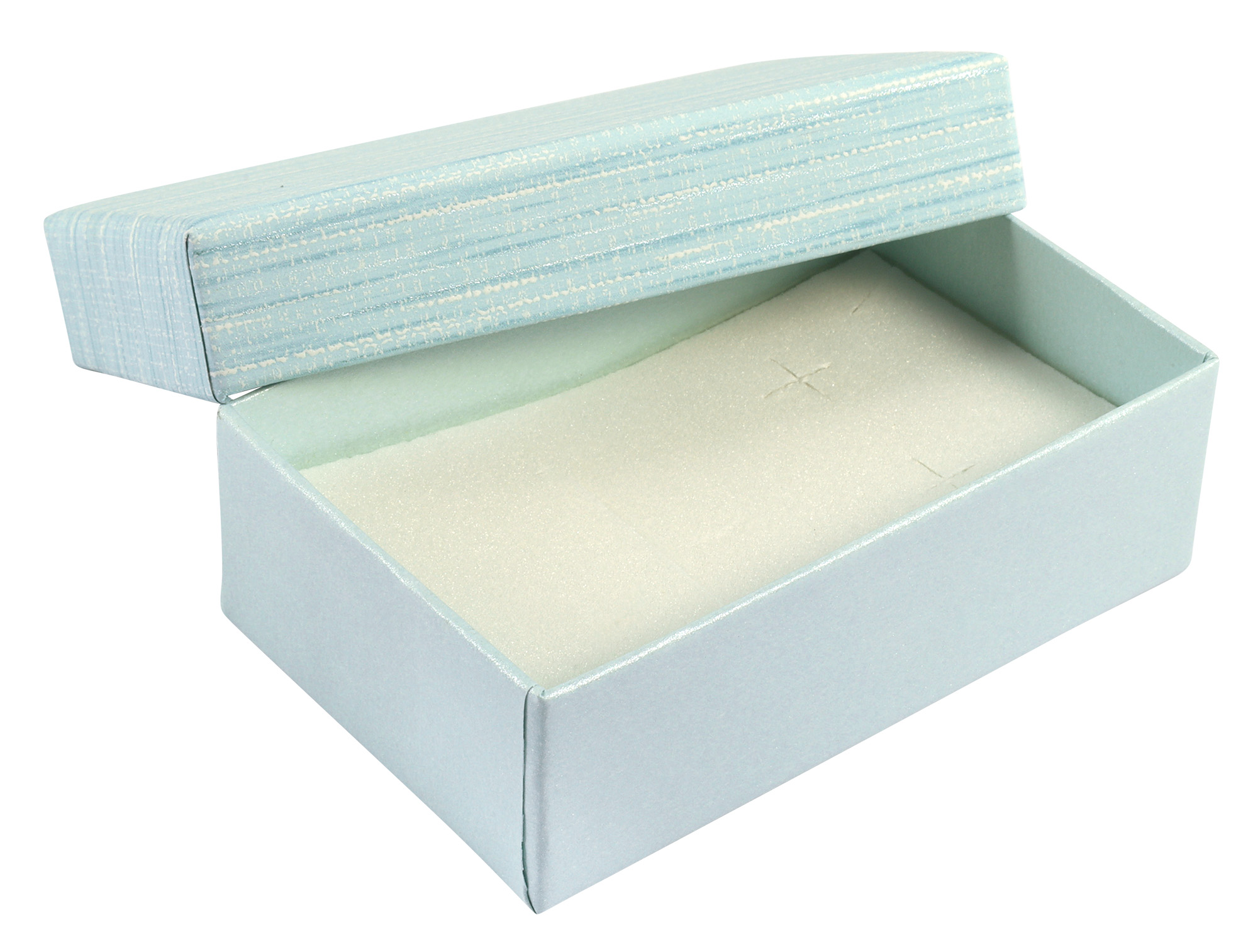 Papp Schmuckboxen, hellblau, VE24, 5 x 8 cm