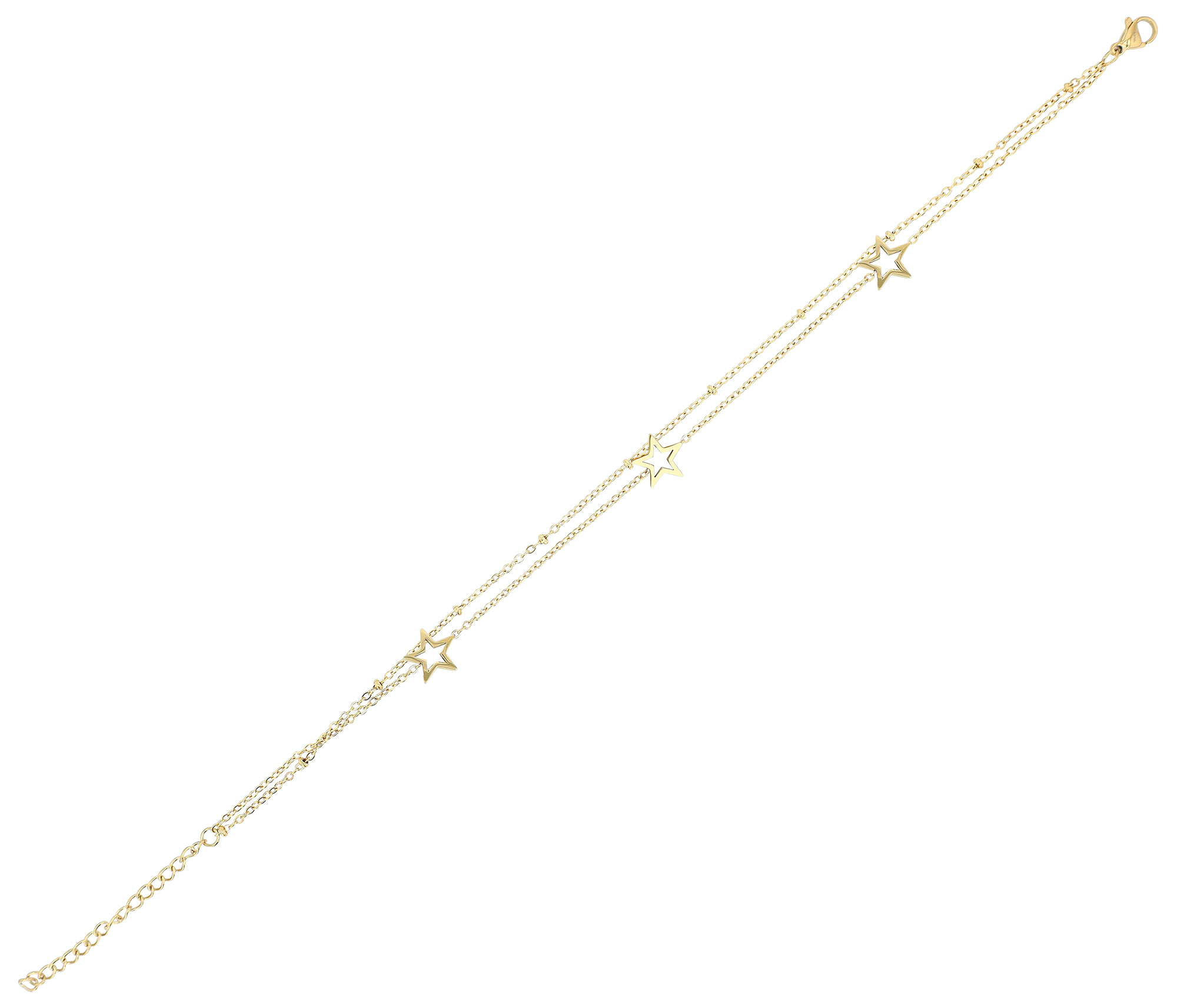 Edelstahl Fußkette, 24cm + 5cm