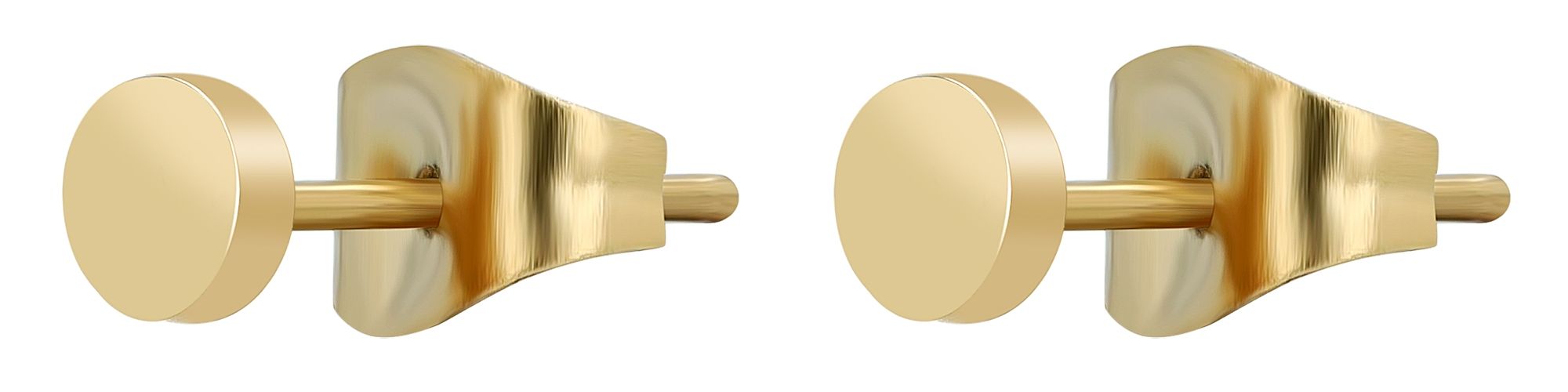 "Dune" Edelstahl Ohrstecker - Plättchen Ø 4 mm, goldfarben