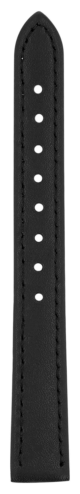 Echtleder-Uhrenarmband, schwarz, 16 mm