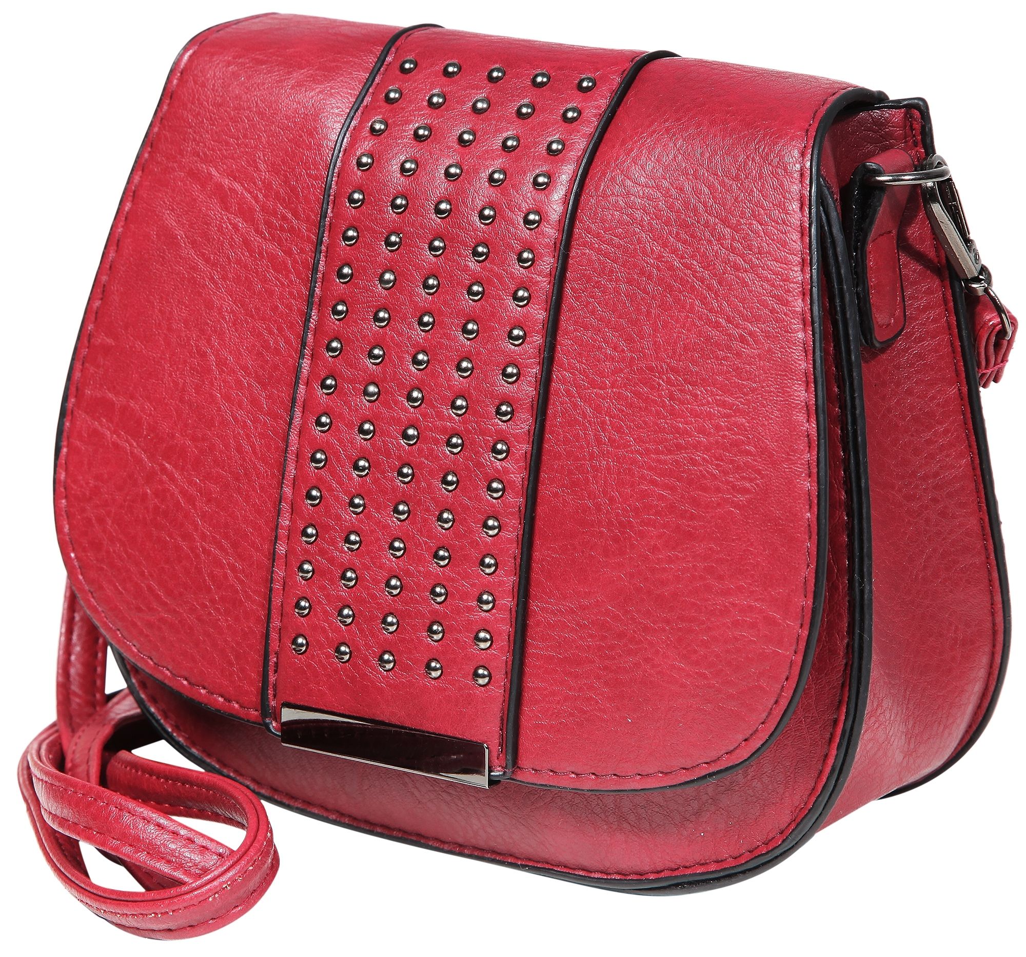Damen Handtasche aus Lederimitation, rot