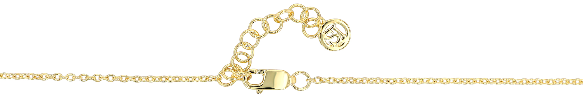 Sif Jakobs Jewellery 925/- Echt Silber Kette mit Anhänger "Biella Grande", Zirkonia, 40,5 + 3 cm, vergoldet