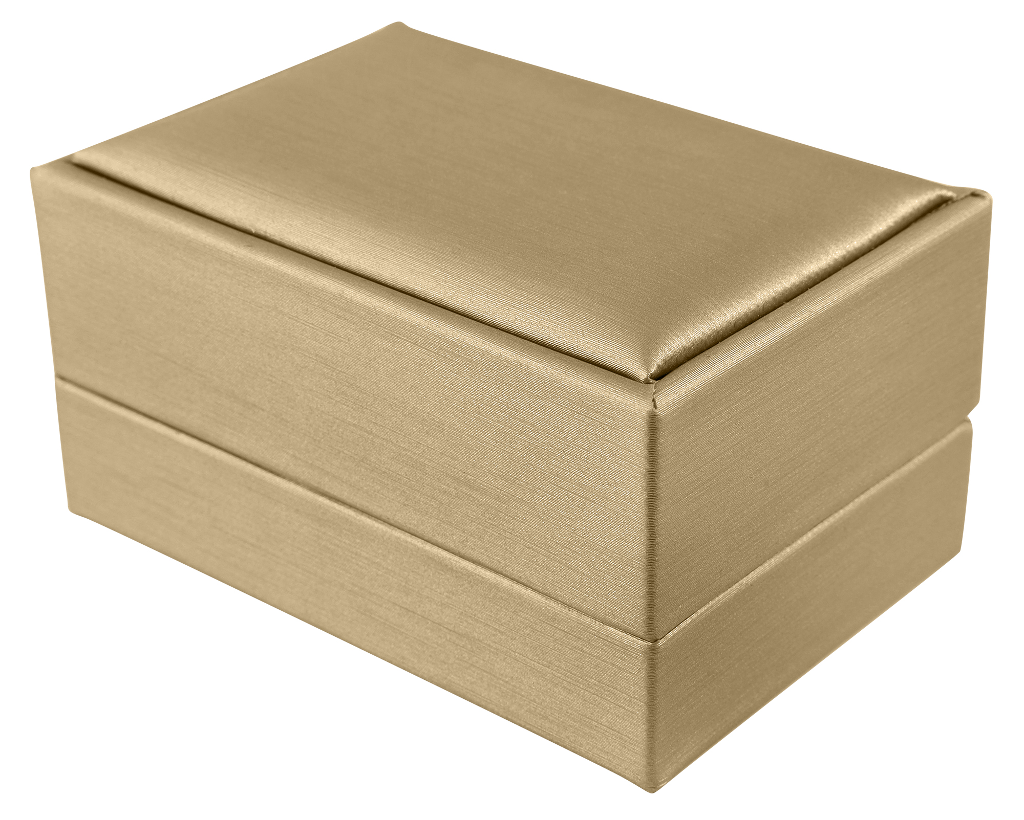 Schmuckbox (Eheringe) 5,3 x 7,7 cm, Kunststoff, champagnerfarben, VE10
