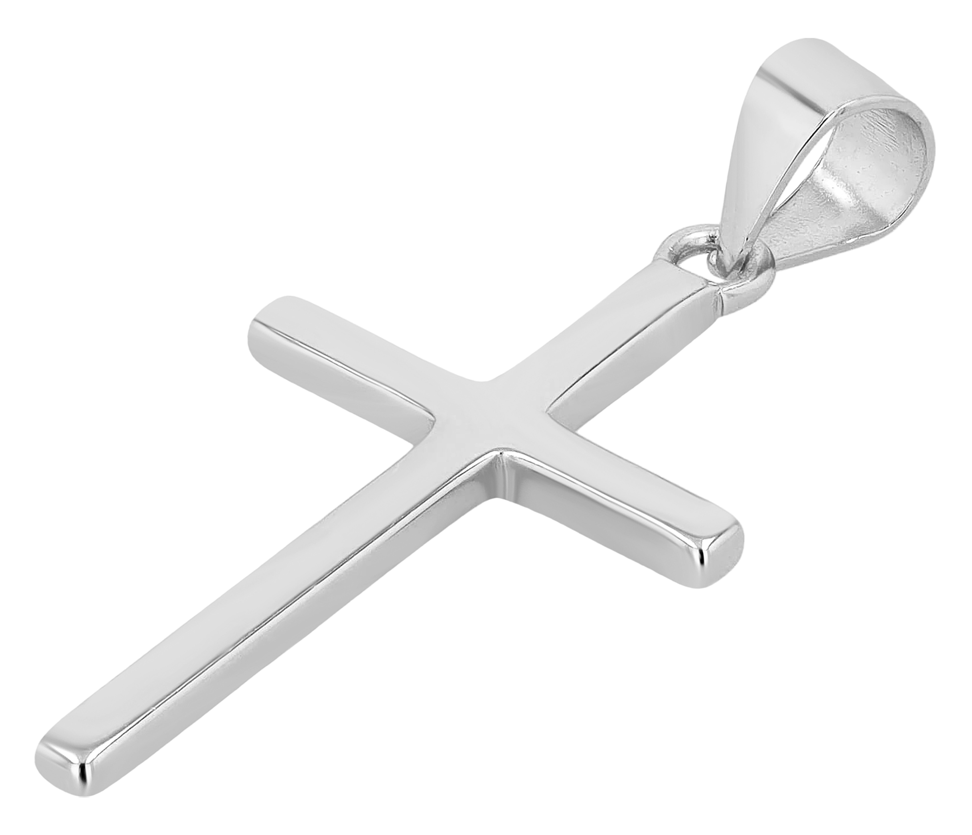 925/- Echtsilber Kettenanhänger "Crispus", Kreuz, rhodiniert