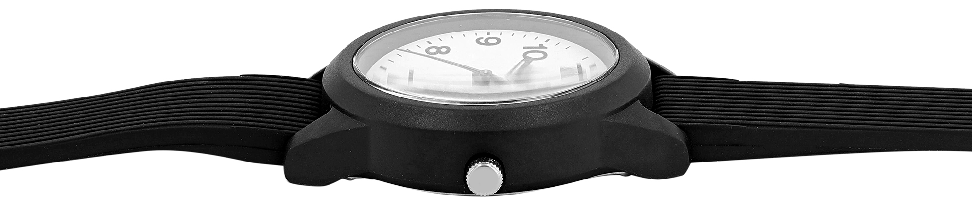 Q&Q Damen-/ Jugenduhr, Resinband, 10 ATM, Ø 32 mm, schwarz