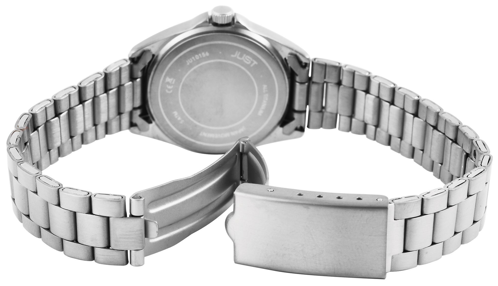 Just Damenarmbanduhr aus Titan, 5 Bar, schwarzes ZB