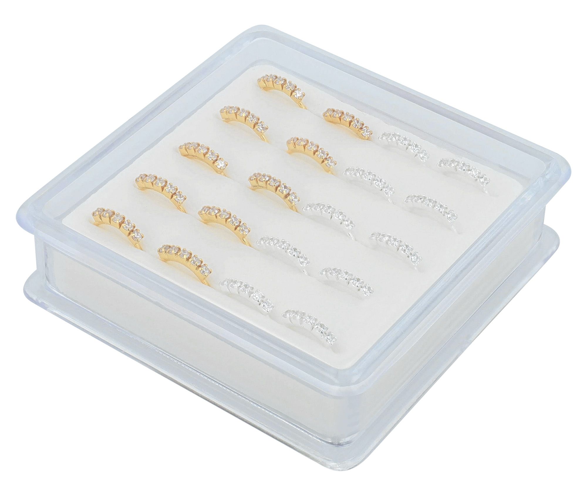 "Volle" offener Nasenring/ Nasenpiercing , 925/- Echt Silber, rhodiniert, 2 Varianten, VE-20 Stück