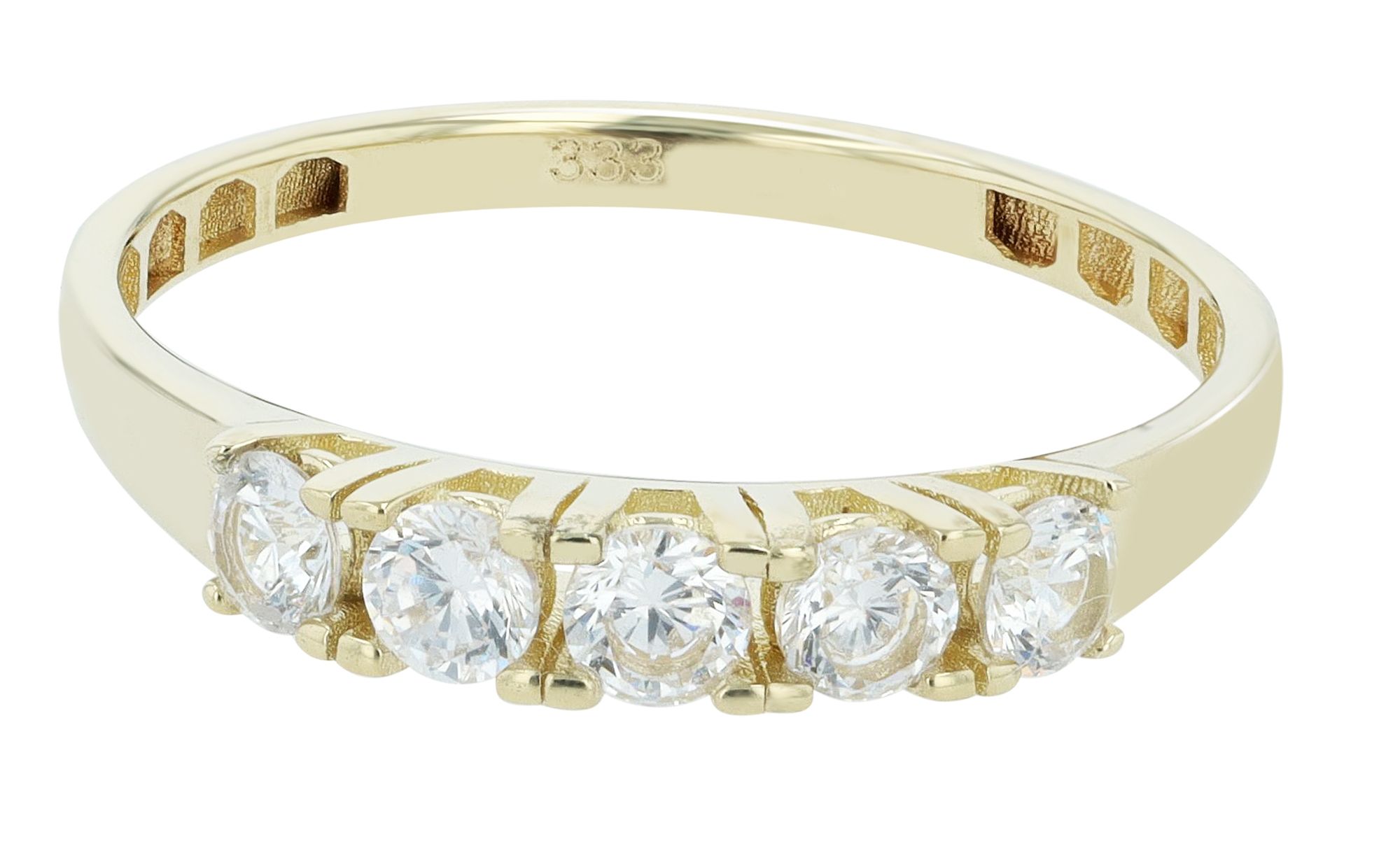 333/- Gold Ring "Bedelia", 8 Karat, Gelbgold, Gr. 52