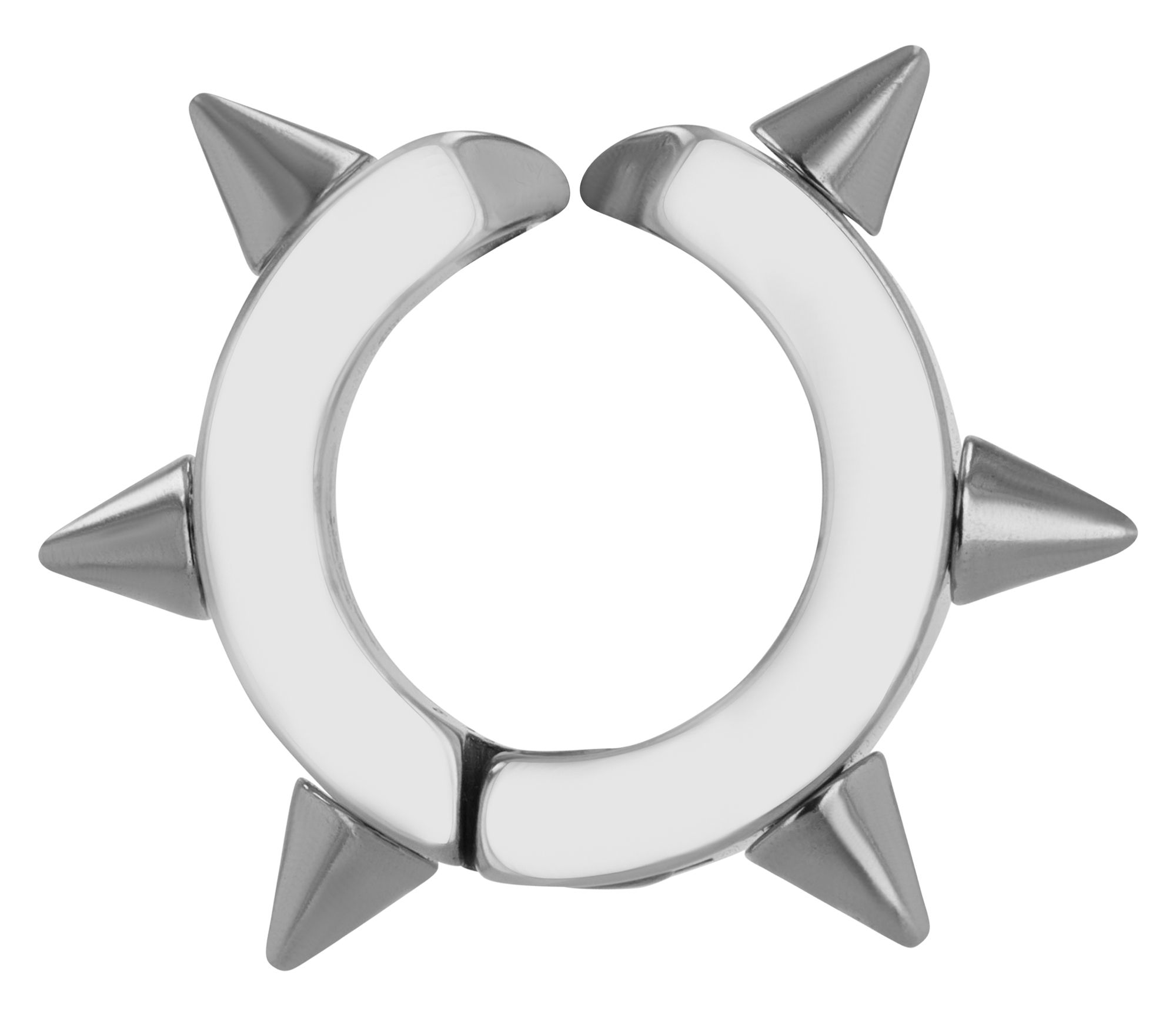 "Jex" Akzent Creole mit Spikes, Edelstahl, silberfarben
