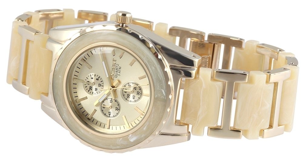 Akzent Damenuhr mit Metallarmband