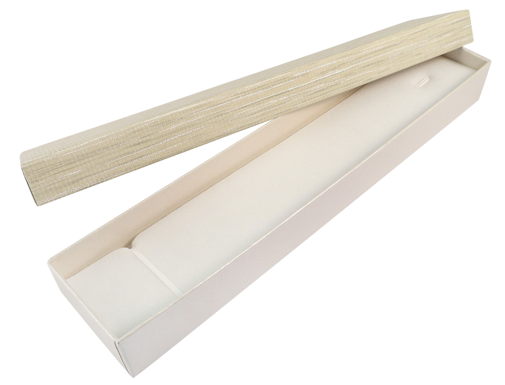 Papp Schmuckboxen, taupe, VE12, 4,5 x 21,5 cm