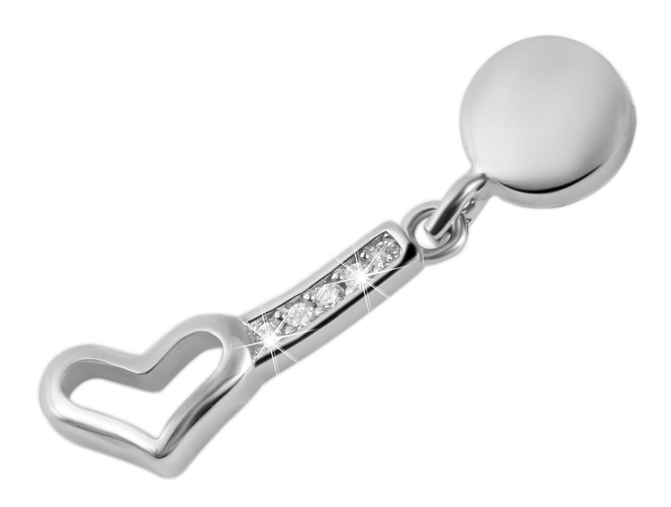 925/- Echt Silber Schmuckset "Brenika"mit Ohrringen und Anhänger, 925/rhodiniert