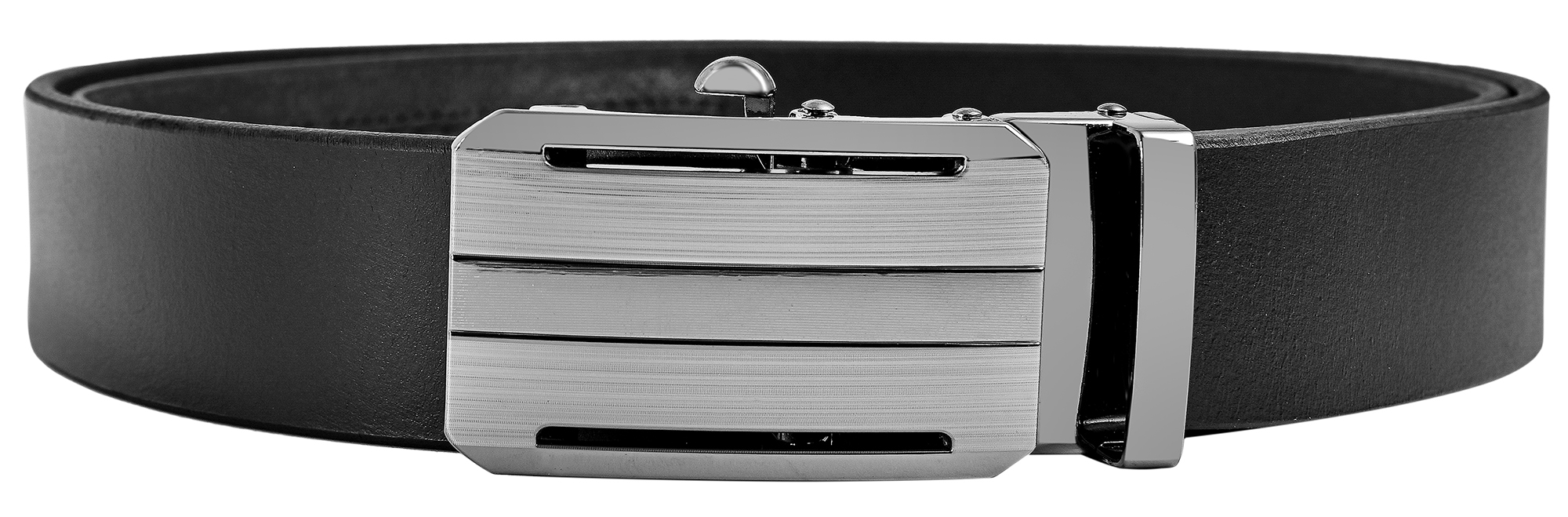 Leonardo Verrelli Echtleder Automatik-Gürtel, max. 110 cm/ 35 mm, schwarz
