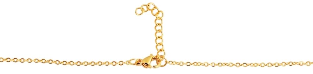 "Laurena", Edelstahl Ankerkette, Herzschlag, goldfarben
