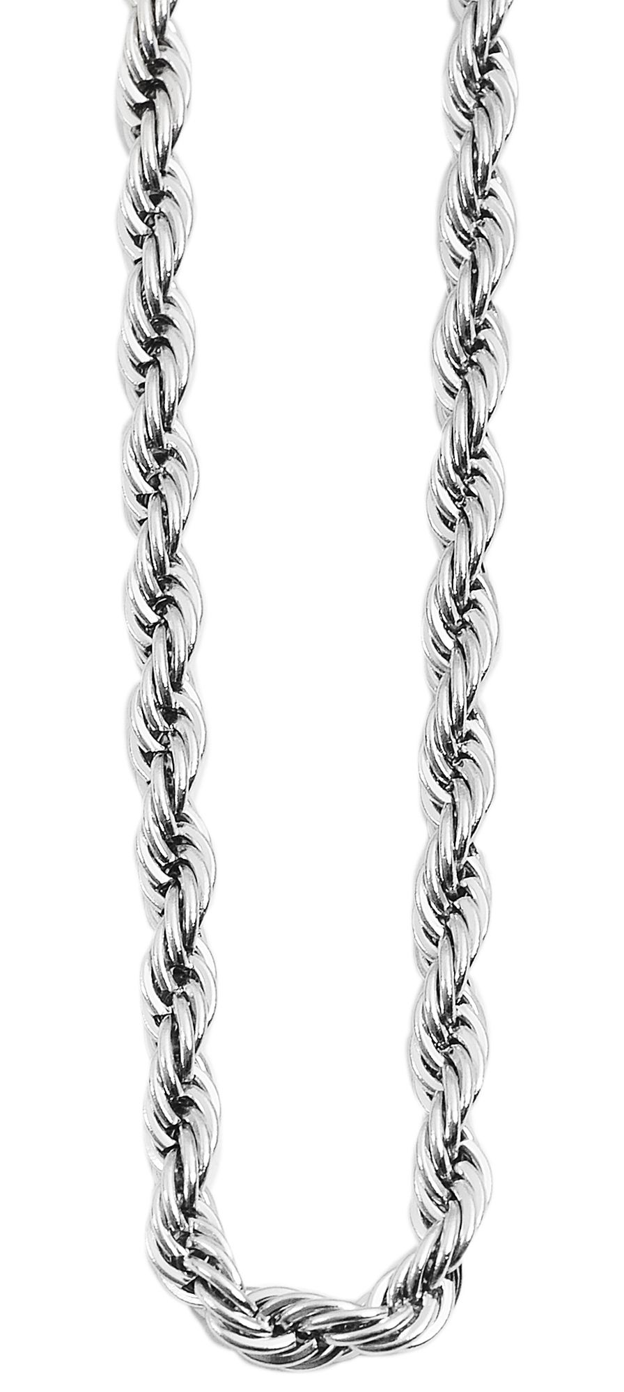 "Kellena" Edelstahl Kordelkettel, silberfarben, 40 cm/ Stärke 3mm