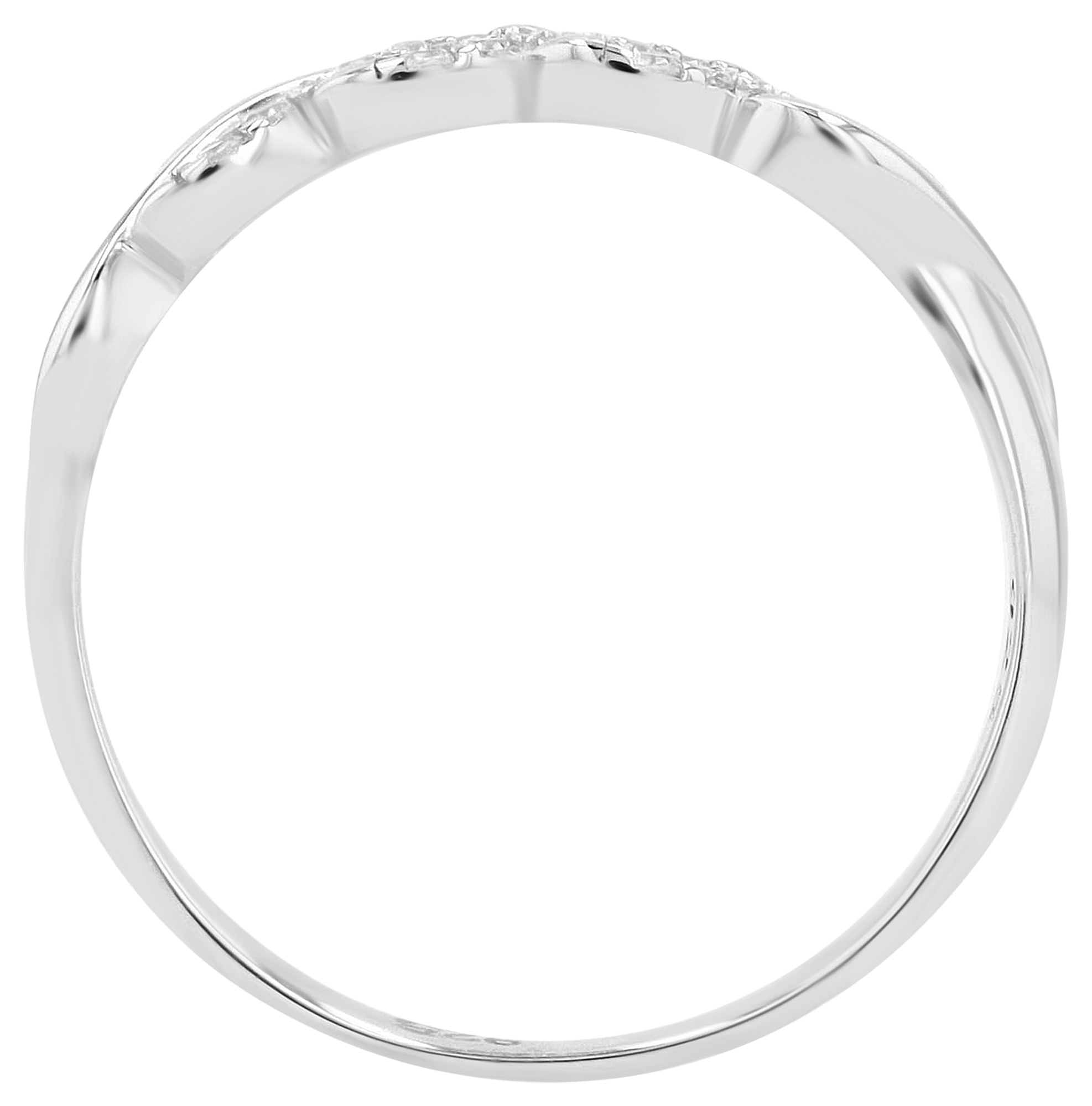 "Prata" 925/- Echt Silber Damenring, rhodiniert, Gr 60