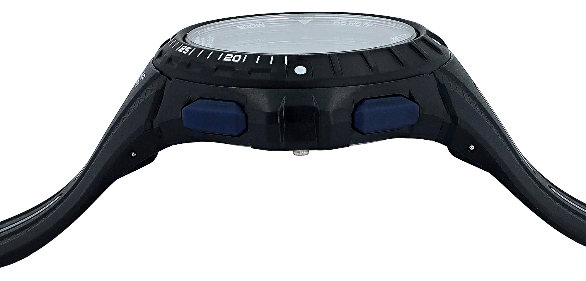 Q&Q Herren Digitaluhr, Kunststoff, Resinband, Ø 50 mm, schwarz