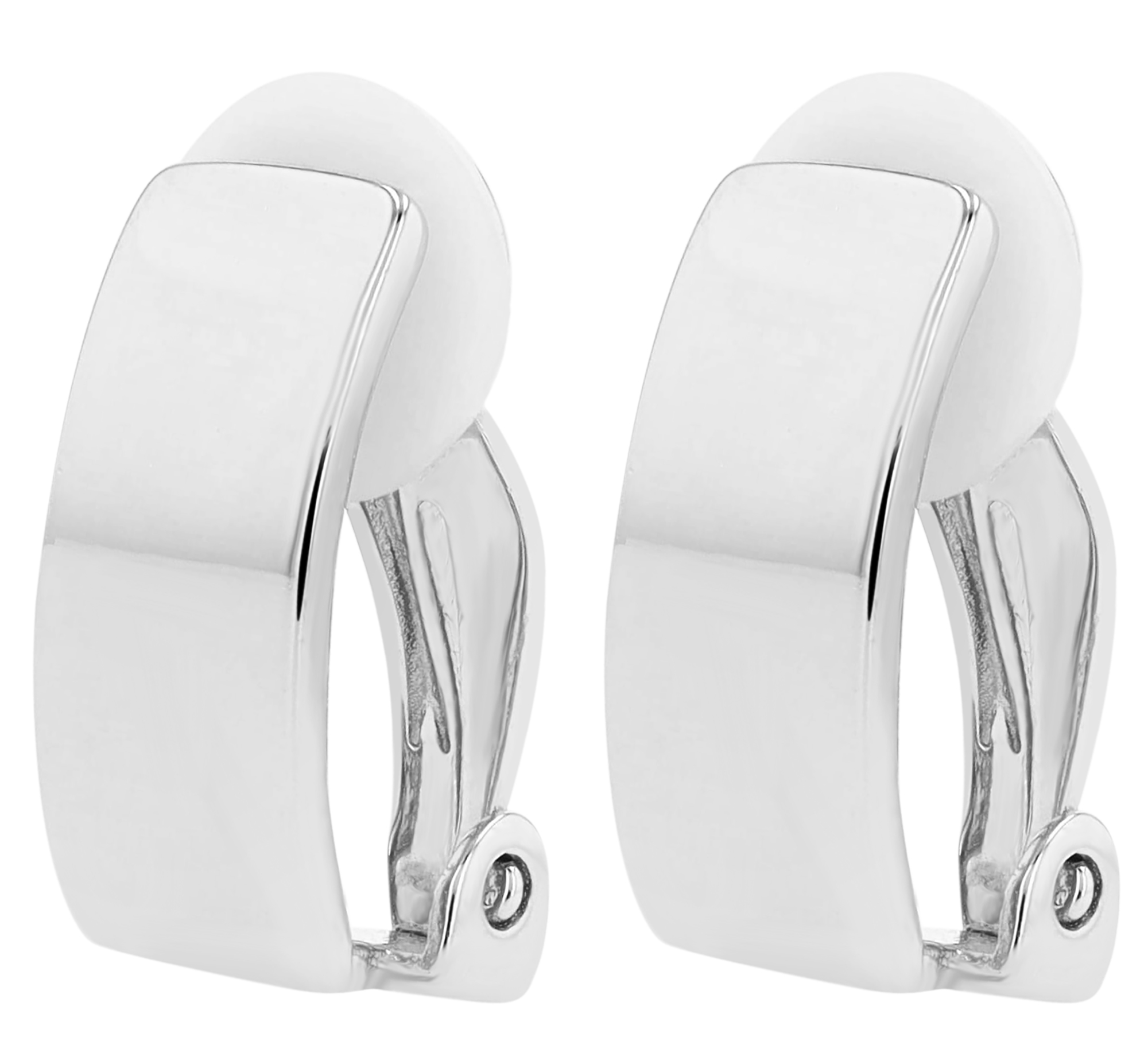 "Achoura" 925/- Echt Silber Ohrstecker mit Ohrclip, silberfarben rhodiniert
