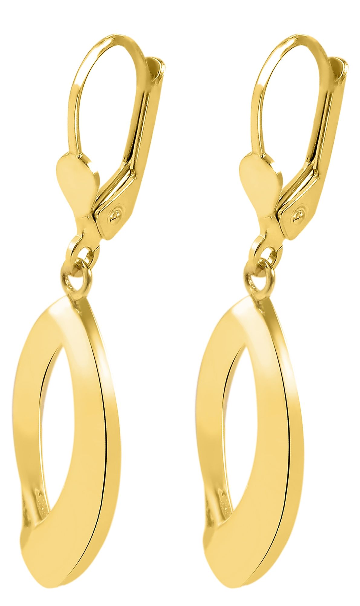 375/- Gold "Nelia" Ohrhänger mit Zirkoniabesatz, 9 Karat, Gelbgold