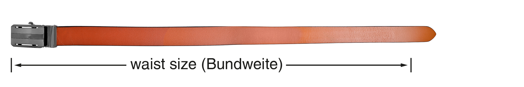 Leonardo Verrelli Echtleder Automatik-Gürtel, max. 110 cm/ 35 mm, braun (tan) - kürzbar