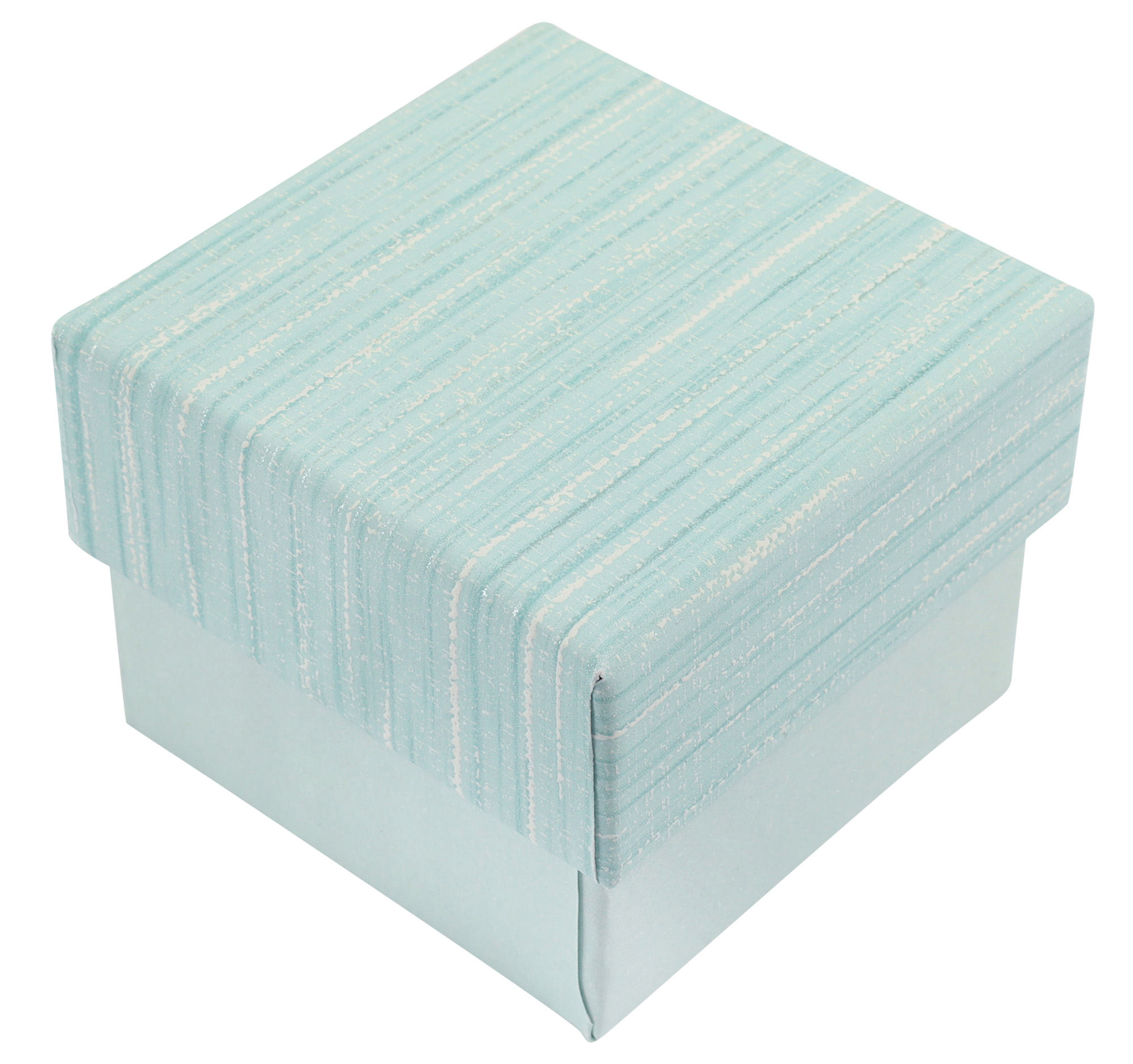 Papp Schmuckboxen, hellblau, VE24, 5 x 5 cm