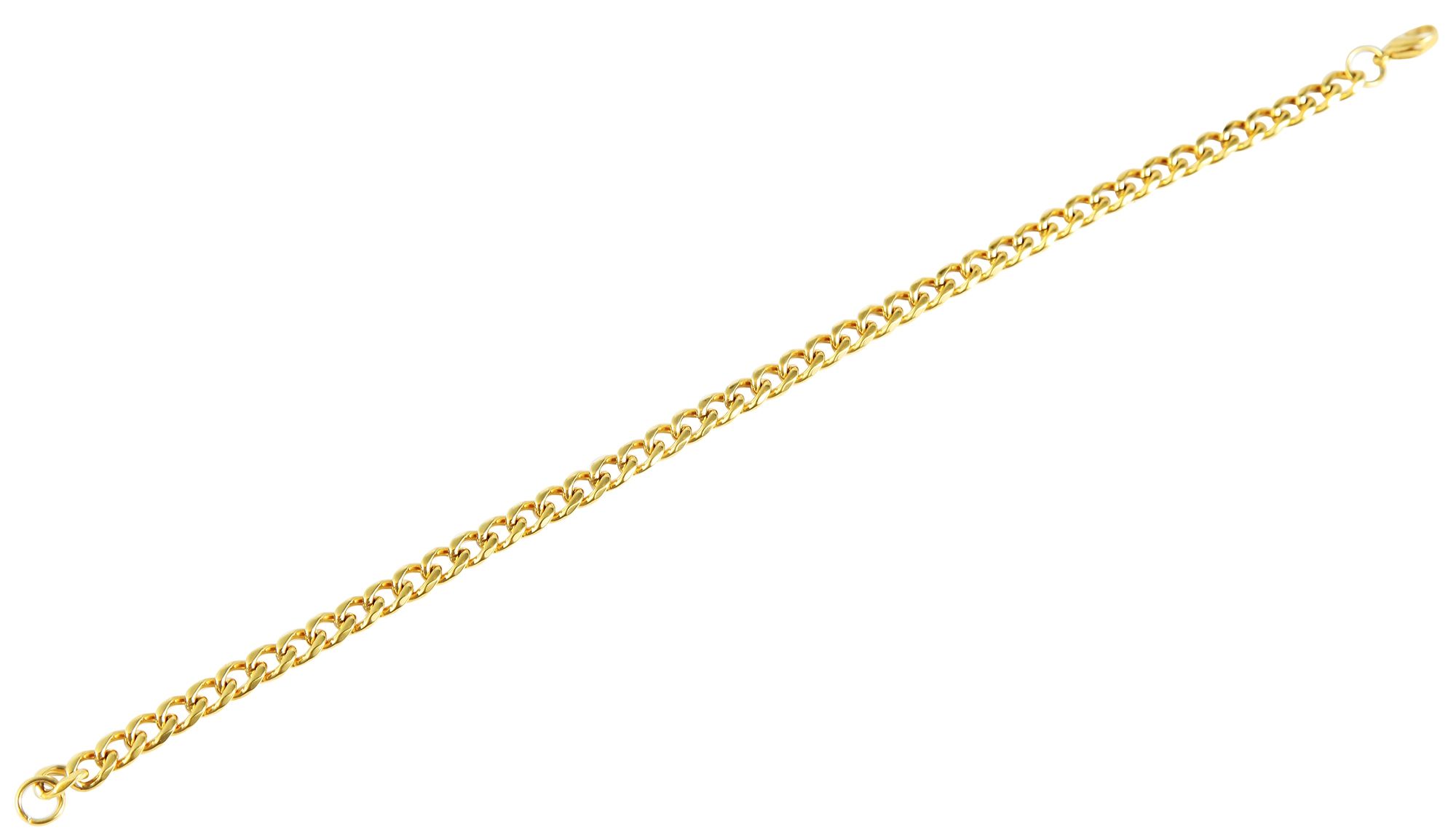 "Marisa", Akzent Fußkettchen 25,5 cm, Edelstahl, Ionenplattiert, goldfarben