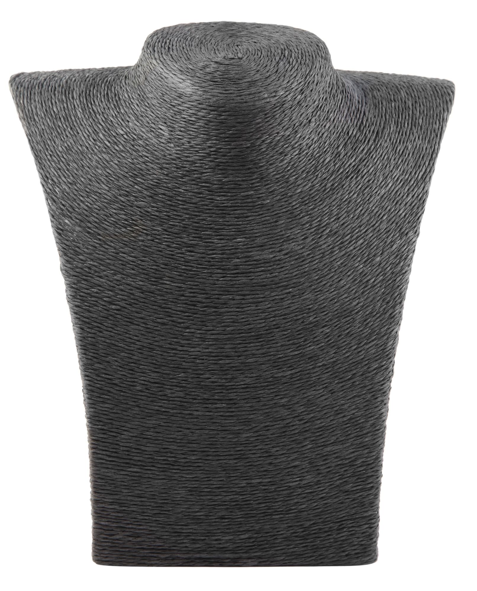Büste aus Bastfaser, schwarz, 23 cm x 19,5 cm x 5,5 cm