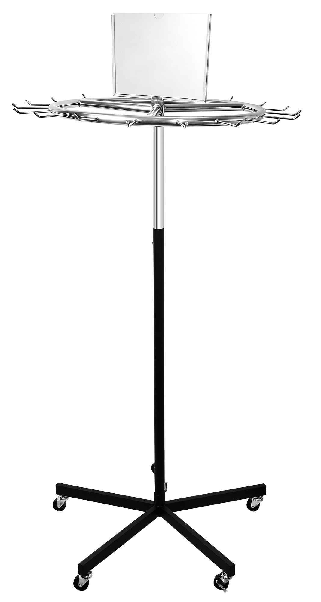 Verkaufsständer für Gürtel, Rund Ø 80 cm/ ca 140 bis 170 cm hoch (ohne Deko)