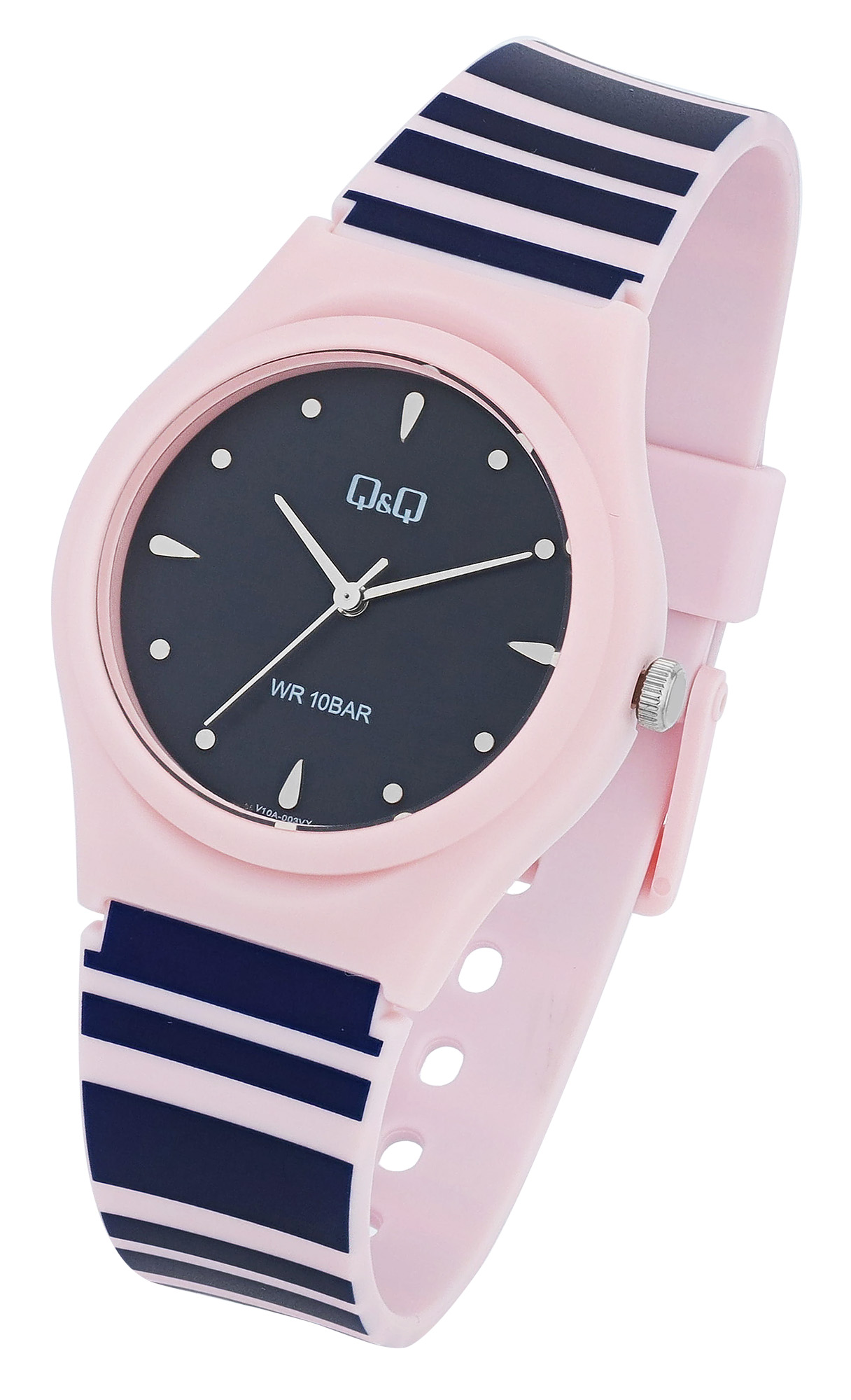 Q&Q Damenuhr mit Silikonarmband, 10 BAR