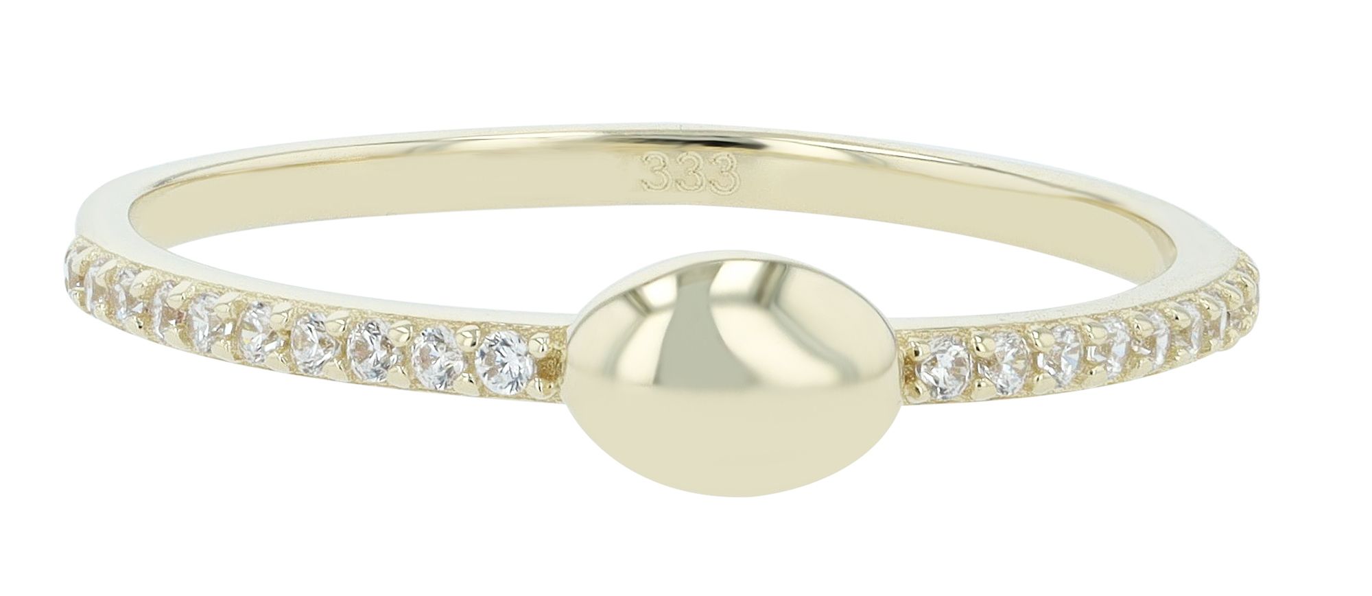 333/- Gold Ring "Ares" mit Zikonia, 8 Karat, Gelbgold
