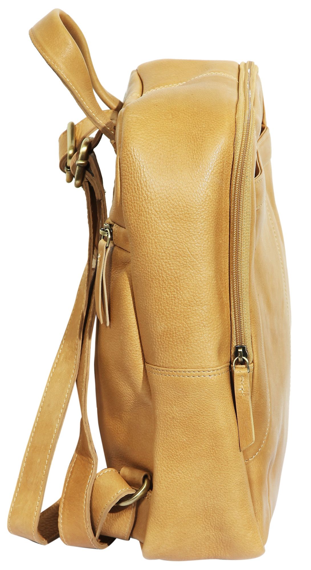 Leonardo Verrelli Echtleder Rucksack, hellbraun