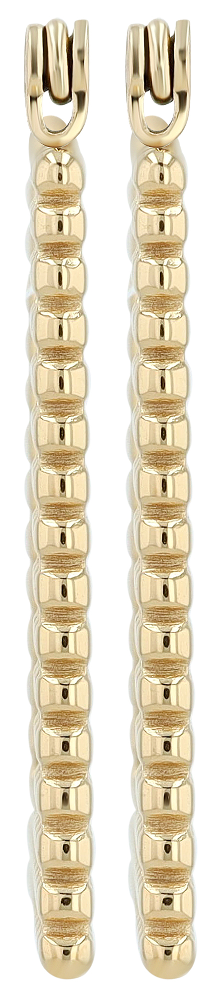 "Molli" Edelstahl Statement-Creolen, Rechteckform 27 x 20 mm, goldfarben