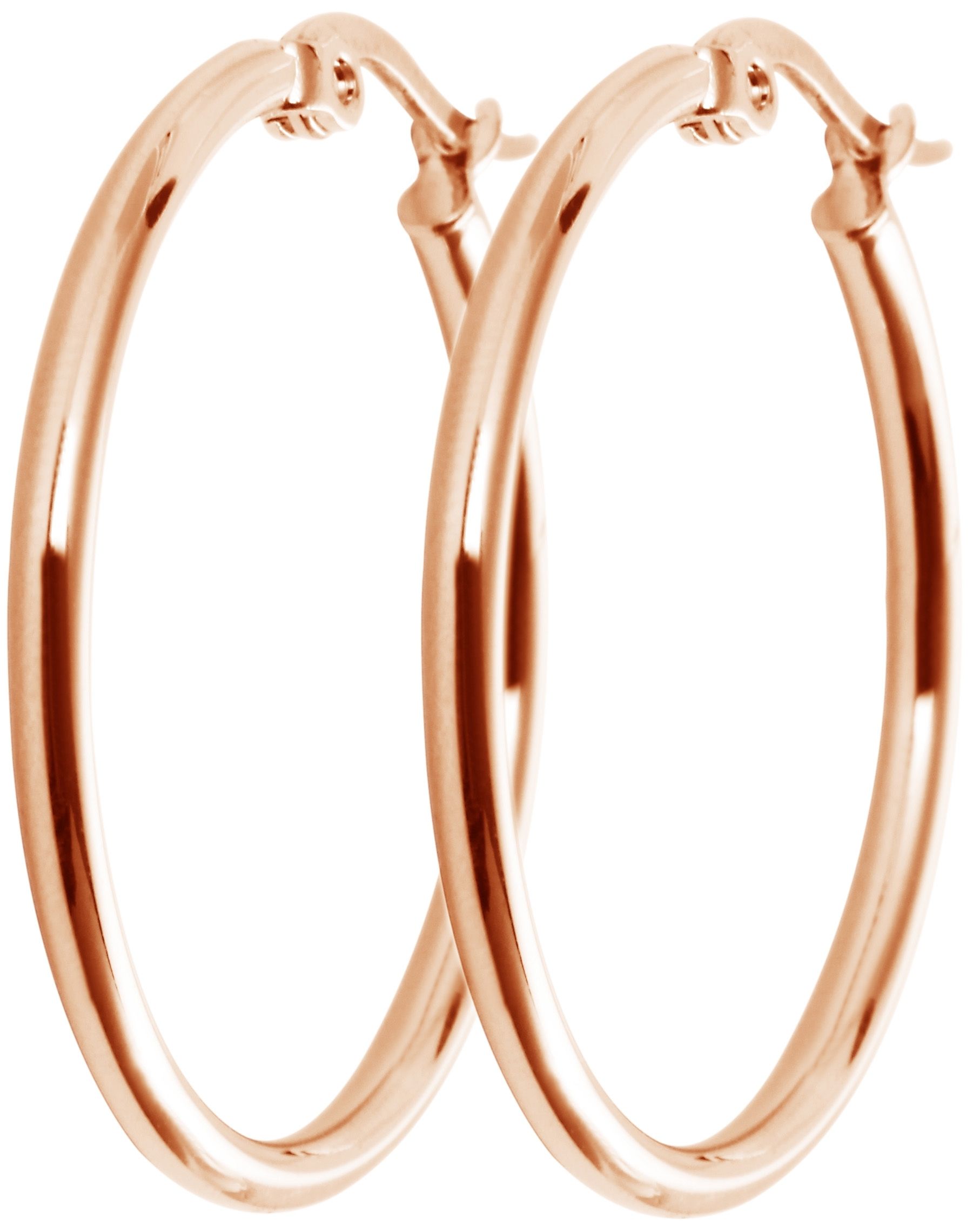 "Sheila"  Creolen aus Edelstahl, 3er Set (19mm/ 20mm/ 26mm), roségoldfarben