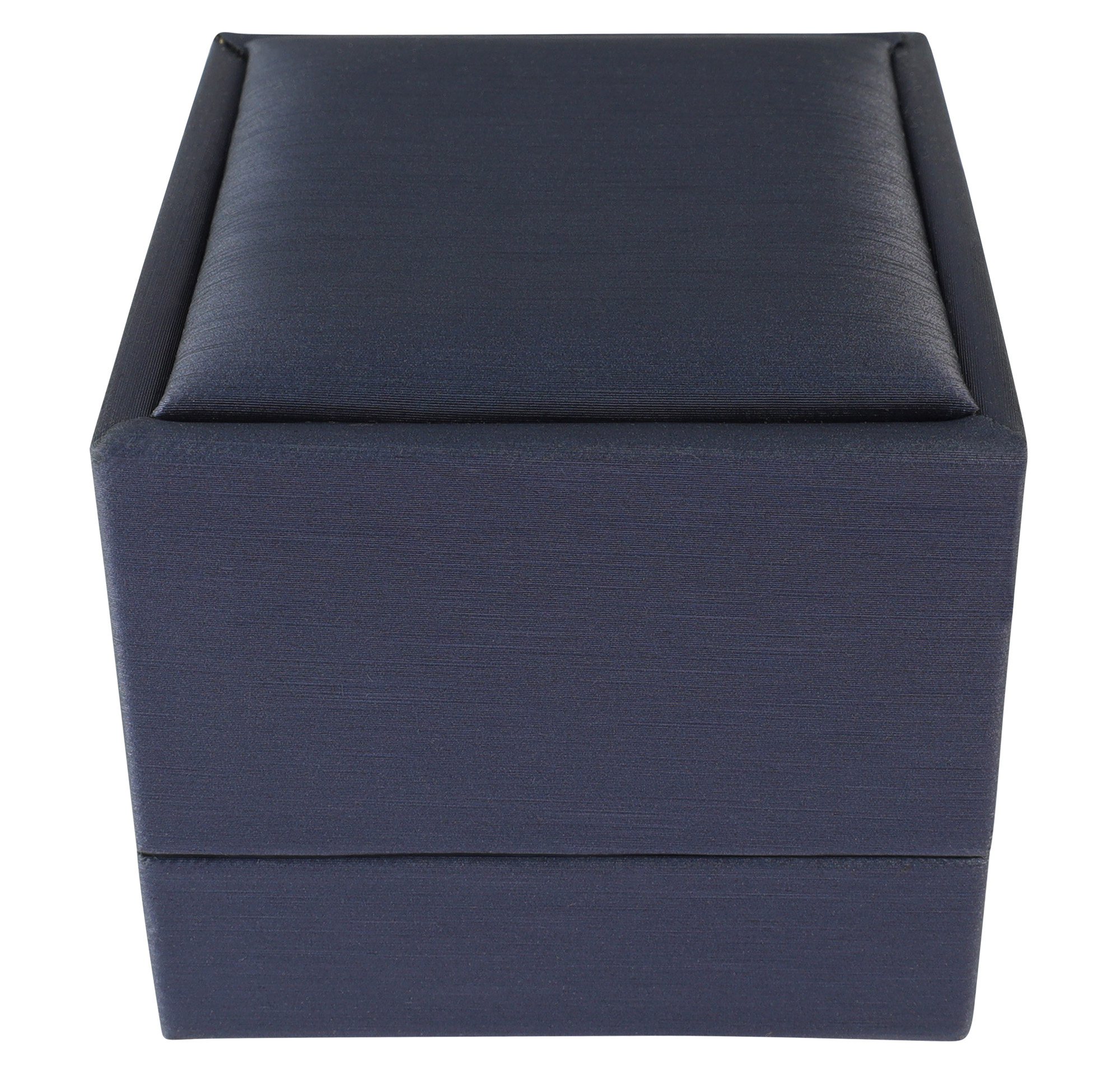 Edle Schmuck-Klappboxen (Ringe), Metallic-Blau & Samt schwarz – VE: 10 Stück