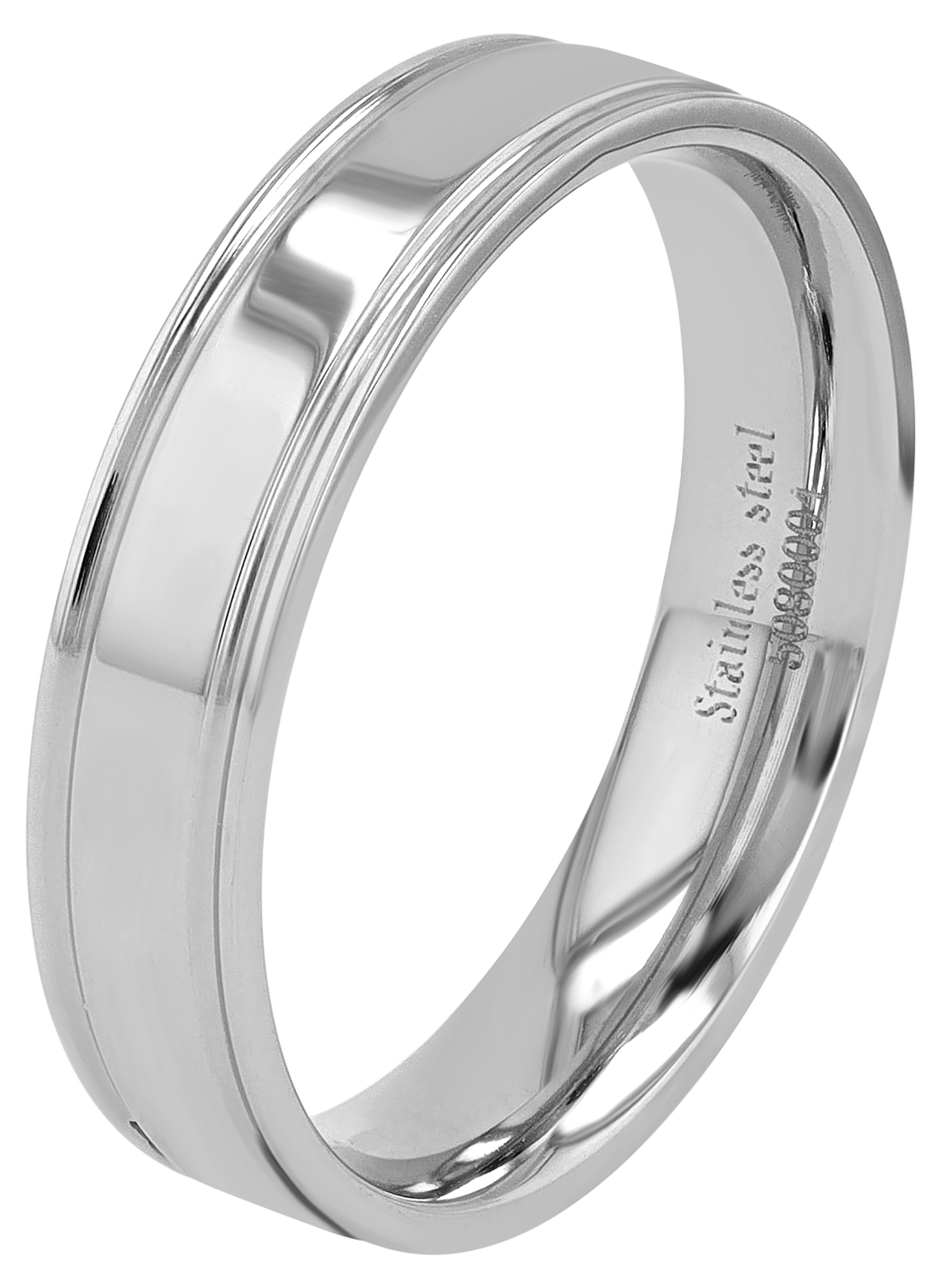 "Shining Aura" Herren-Partnerring aus Edelstahl Gr.60