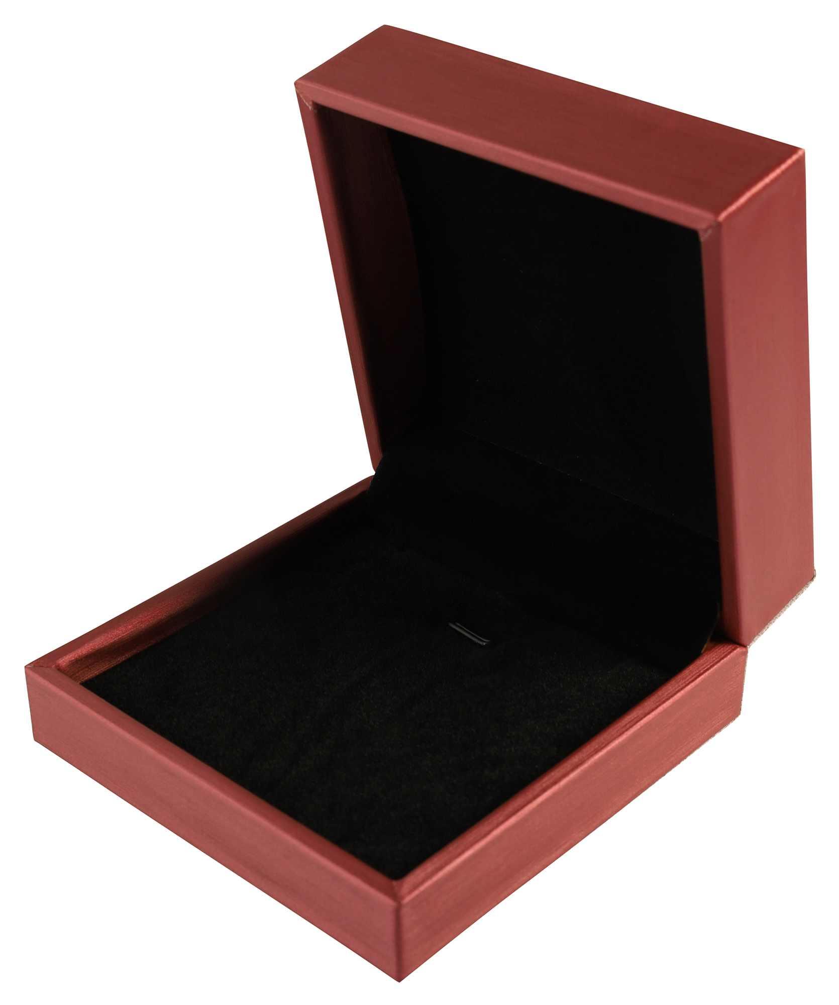Schmuckbox (Kette) 9 x 9 cm, Kunststoff, rot, VE10