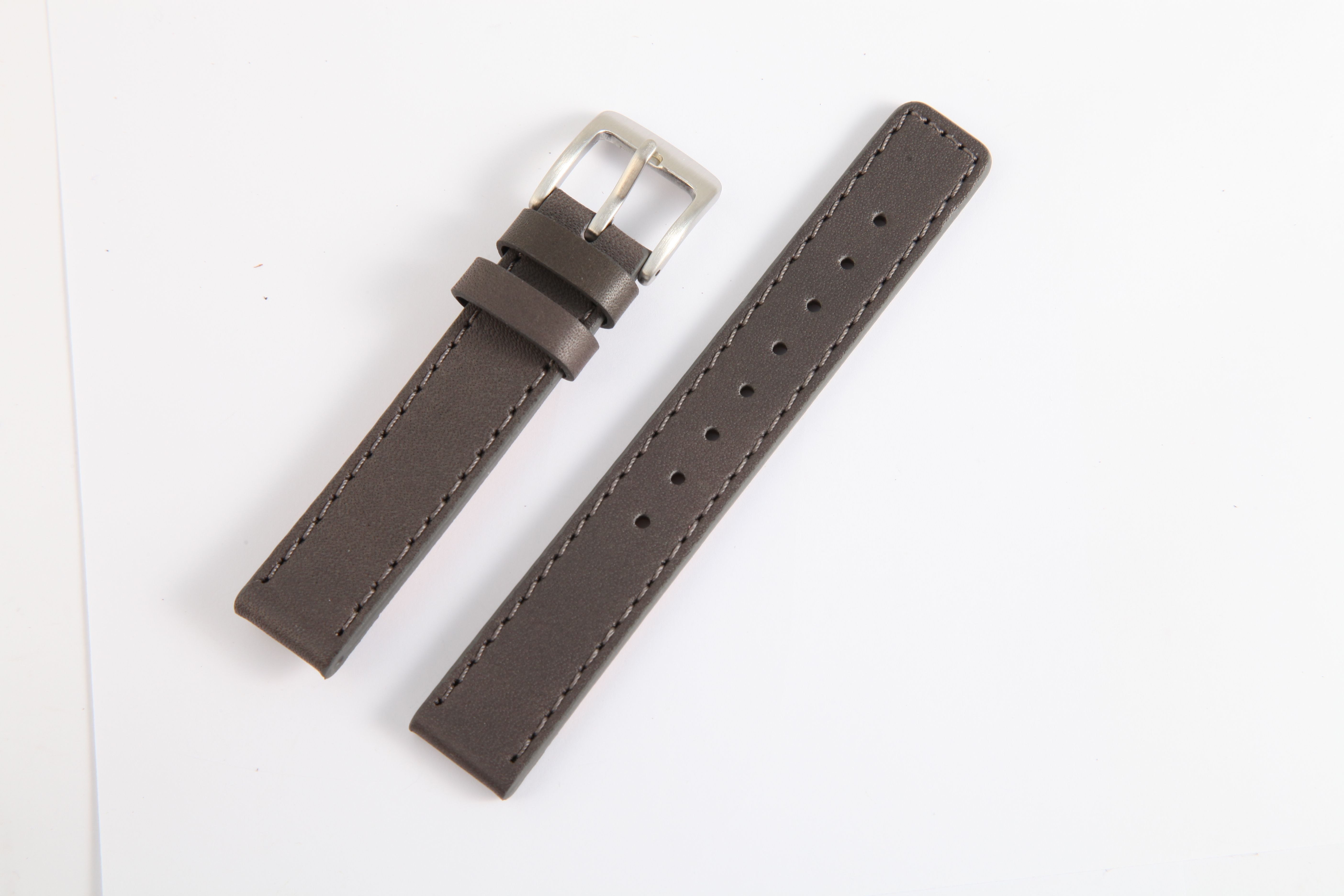 Echt Lederband, 16 mm, grau