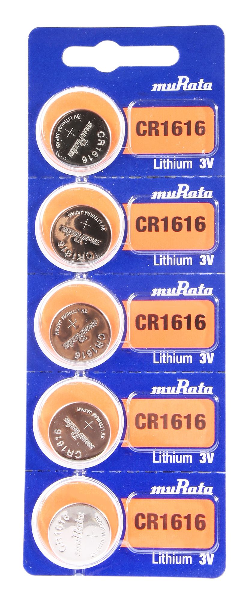 Murata Lithium Zellen im 5er Blister, CR1616