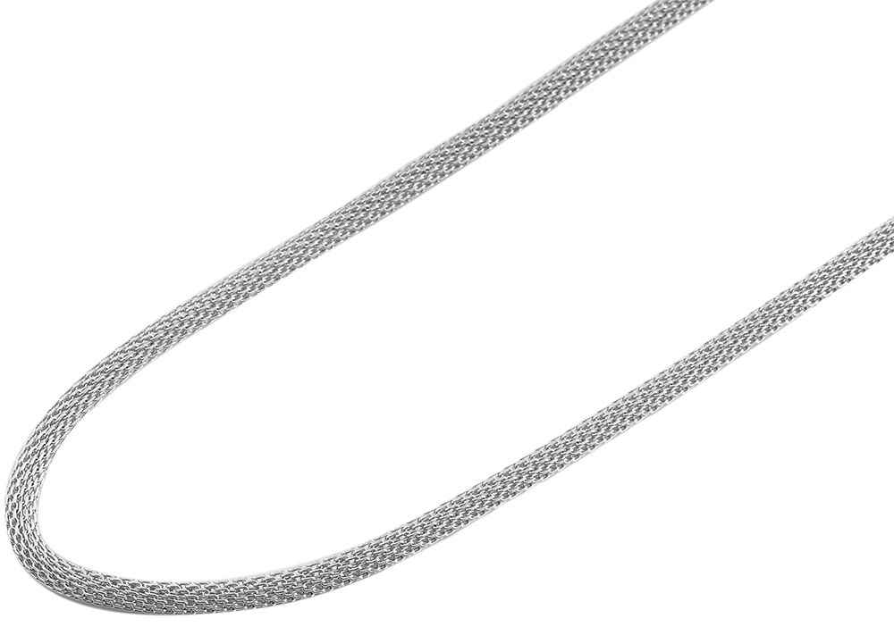 Akzent Edelstahl Damen Schlangenkette, Länge: 50 cm / Stärke: 3 mm